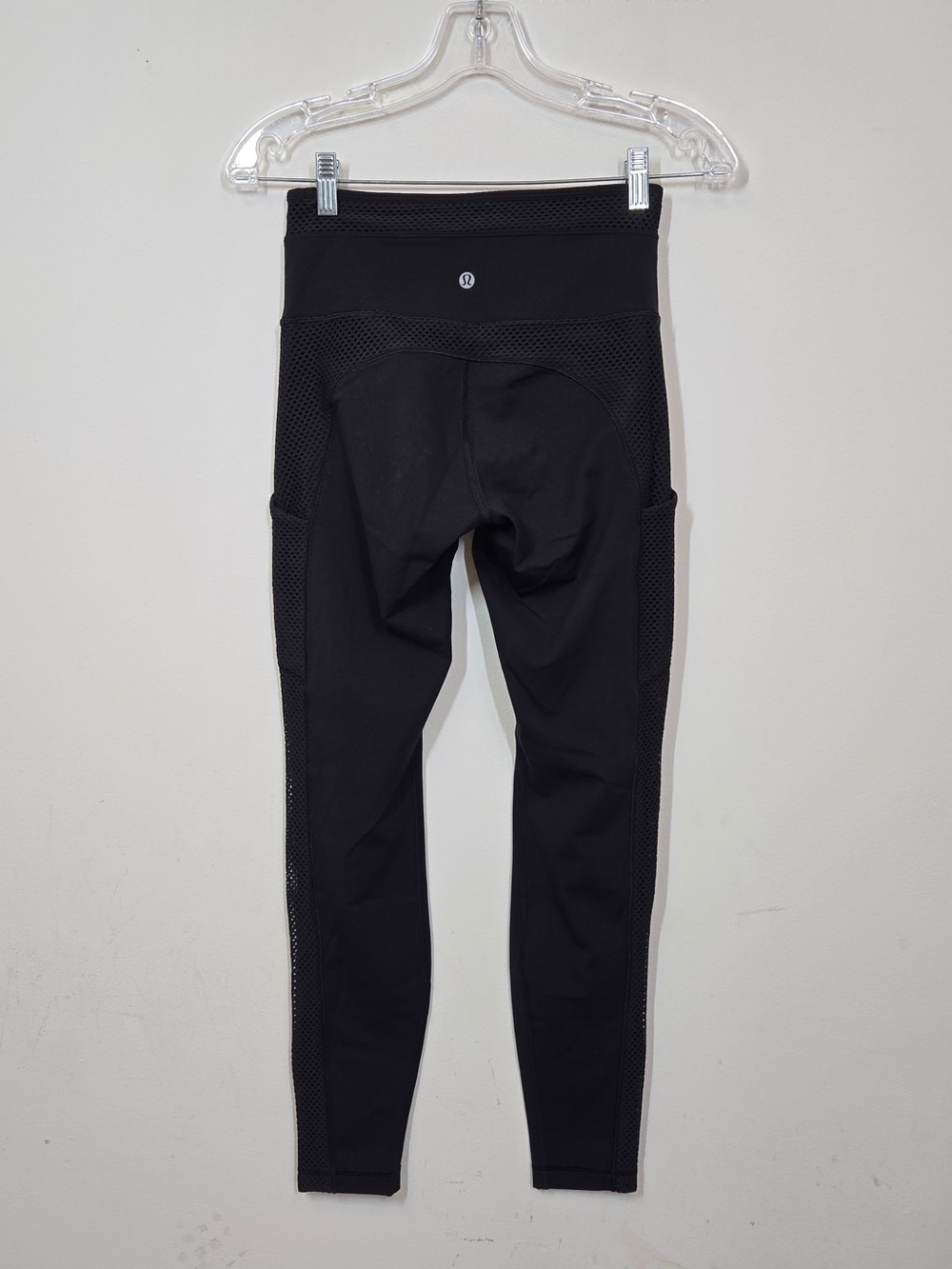 LULULEMON High Rise Black Mesh Leggings 28” Length 9012 - Picture 3 of 8